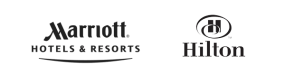 A black and white image of the marriott logo.